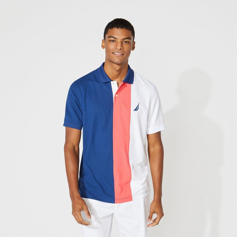 NAUTICA CLASSIC FIT NAVTECH COLORBLOCK POLO